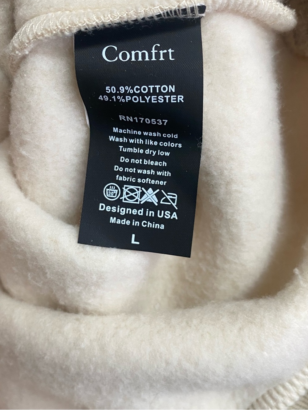 LIKE NEW COMFRT HOODIE - LARGE - Picture 8 of 8